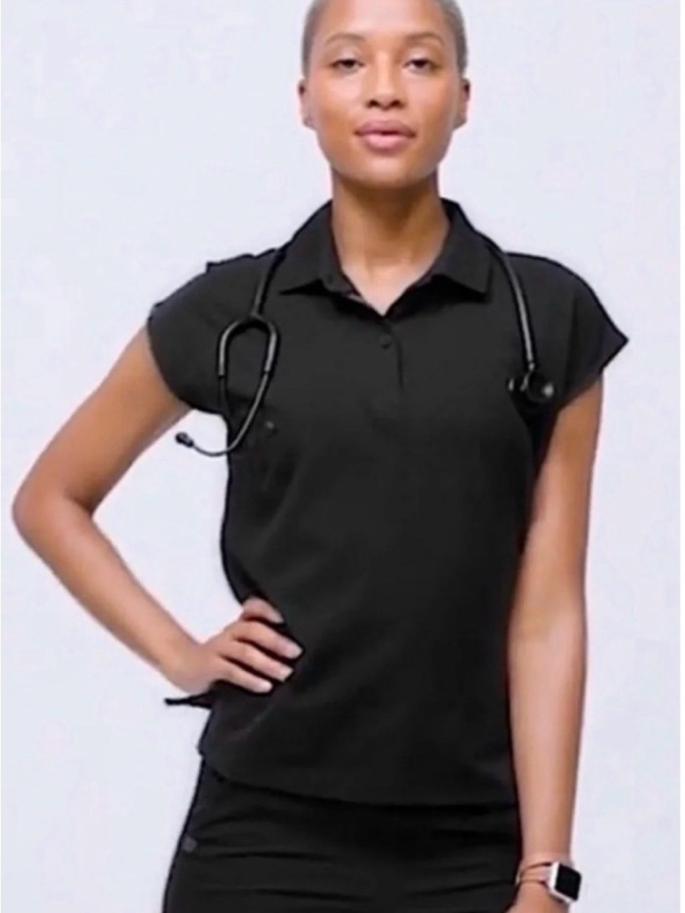 FIGS Technical Pique Ella Scrub Polo NWT